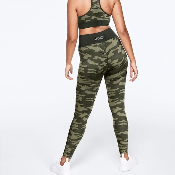 VS Pink Sport High-Waisted Camo Seamless Leggings - Picture 2 of 7